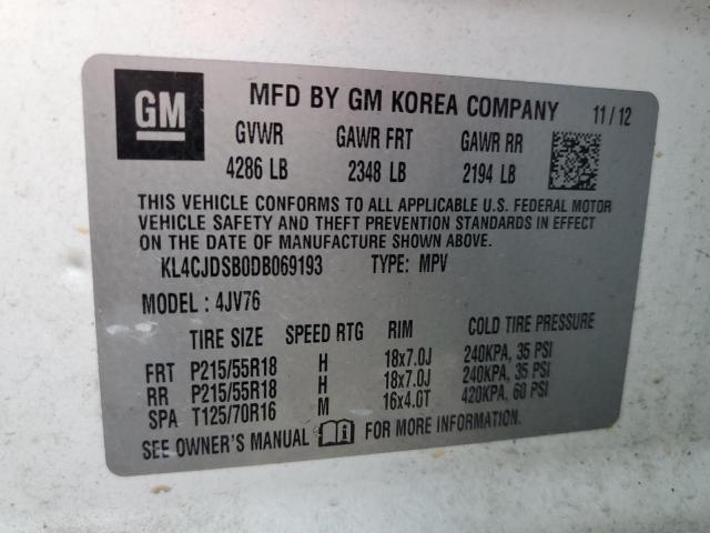 Photo 10 from auction – 2013 BUICK ENCORE PRE with VIN KL4CJDSB0DB069193