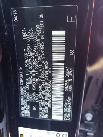 Photo 10 from auction – 2013 TOYOTA 4RUNNER SR with VIN JTEBU5JR3D5138546