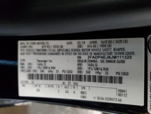 Photo 10 from auction – 2018 FORD FIESTA SE with VIN 3FADP4EJ8JM111325