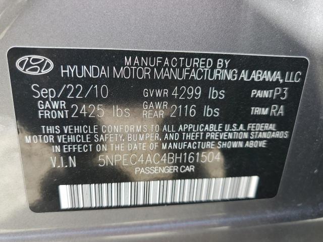 Photo 10 from auction – 2011 HYUNDAI SONATA SE with VIN 5NPEC4AC4BH161504