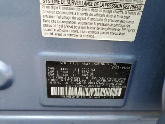 Photo 10 from auction – 2011 SUBARU LEGACY 2.5 with VIN 4S3BMCG60B3219616
