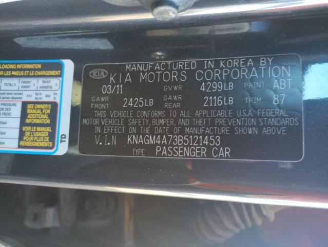 Photo 10 from auction – 2011 KIA OPTIMA LX with VIN KNAGM4A73B5121453