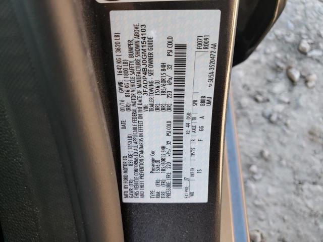 Photo 10 from auction – 2016 FORD FIESTA SE with VIN 3FADP4BJ0GM154103