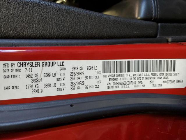 Photo 10 from auction – 2011 DODGE DURANGO with VIN 1D4RD3GG9BC687144
