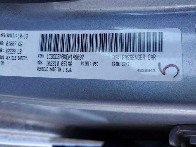Photo 10 from auction – 2014 DODGE AVENGER SE with VIN 1C3CDZABXEN149097