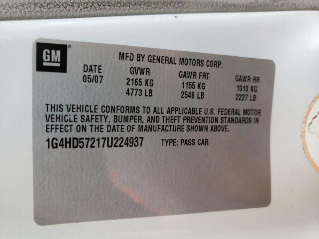 Photo 10 from auction – 2007 BUICK LUCERNE CX with VIN 1G4HD57217U224937