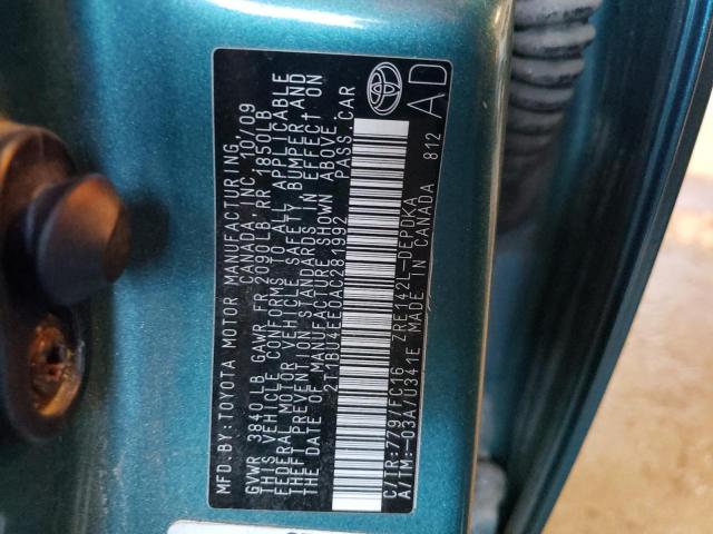 Photo 10 from auction – 2010 TOYOTA COROLLA BA with VIN 2T1BU4EE0AC281992