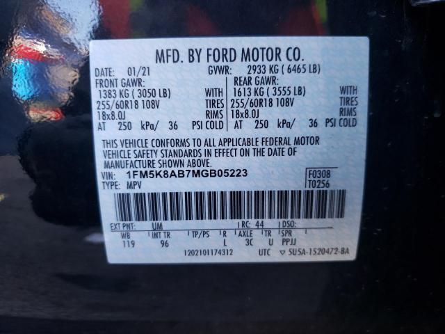 Photo 10 from auction – 2021 FORD EXPLORER P with VIN 1FM5K8AB7MGB05223