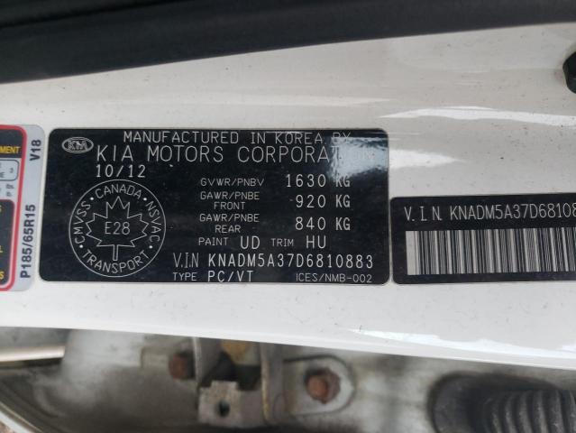 Photo 10 from auction – 2013 KIA RIO LX with VIN KNADM5A37D6810883