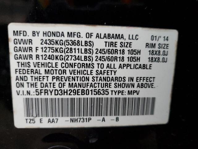 Photo 10 from auction – 2014 ACURA MDX with VIN 5FRYD3H29EB015635