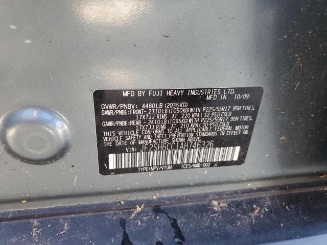 Photo 10 from auction – 2010 SUBARU FORESTER 2 with VIN JF2SH6CC1AH746326