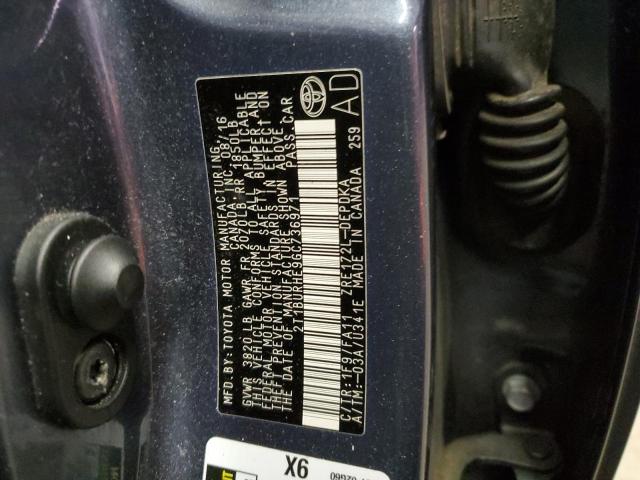 Photo 10 from auction – 2016 TOYOTA COROLLA L with VIN 2T1BURHE9GC736971