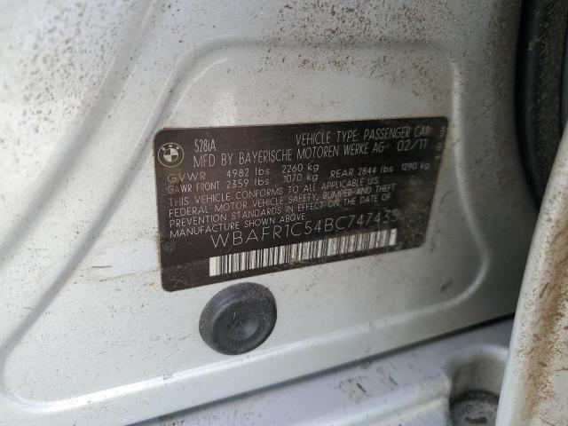 Photo 10 from auction – 2011 BMW 528 I with VIN WBAFR1C54BC747435
