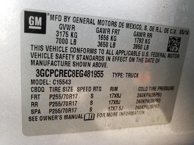 Photo 10 from auction – 2014 CHEVROLET SILVERADO with VIN 3GCPCREC8EG481955