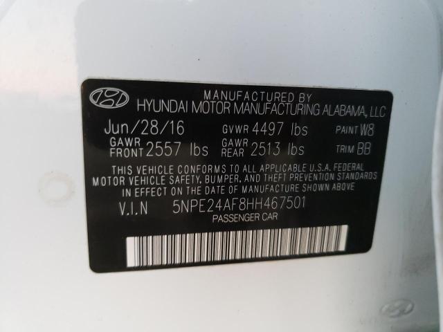 Photo 10 from auction – 2017 HYUNDAI SONATA SE with VIN 5NPE24AF8HH467501
