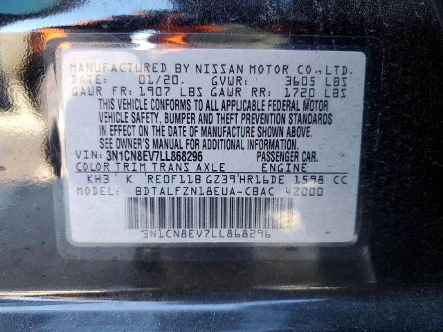 Photo 10 from auction – 2020 NISSAN VERSA SV with VIN 3N1CN8EV7LL868296
