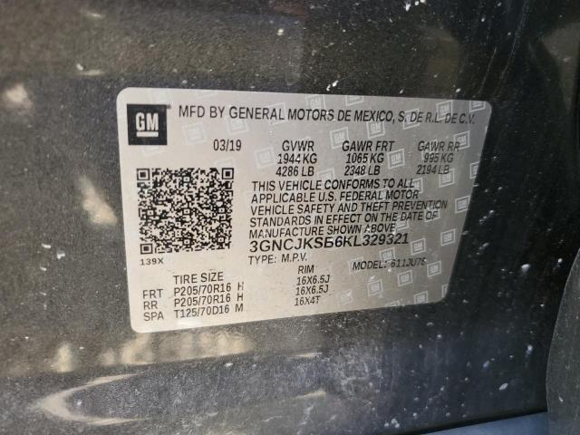 Photo 10 from auction – 2019 CHEVROLET TRAX LS with VIN 3GNCJKSB6KL329321