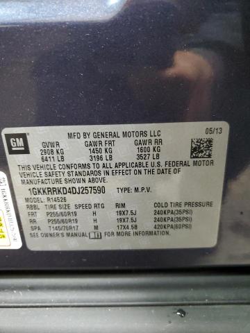 Photo 10 from auction – 2013 GMC ACADIA SLT with VIN 1GKKRRKD4DJ257590