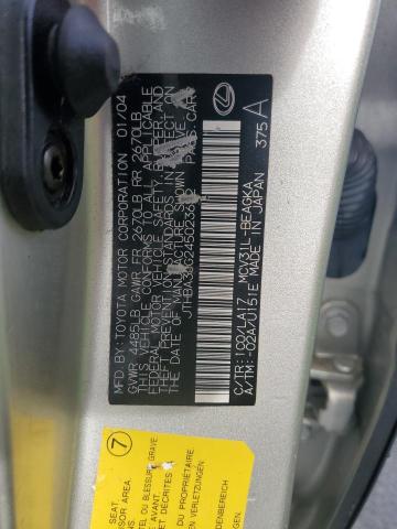 Photo 10 from auction – 2004 LEXUS ES 330 with VIN JTHBA30G245023632