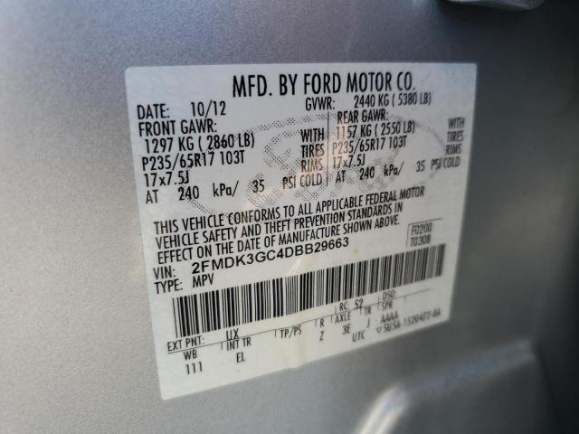Photo 10 from auction – 2013 FORD EDGE SE with VIN 2FMDK3GC4DBB29663