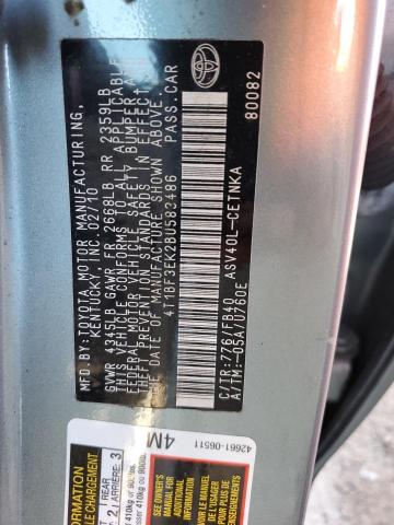Photo 10 from auction – 2011 TOYOTA CAMRY BASE with VIN 4T1BF3EK2BU583486
