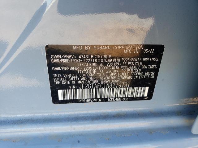 Photo 10 from auction – 2022 SUBARU CROSSTREK with VIN JF2GTAEC1N8279791