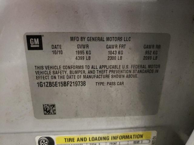 Photo 10 from auction – 2011 CHEVROLET MALIBU LS with VIN 1G1ZB5E15BF219738
