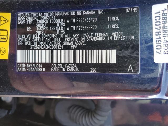 Photo 10 from auction – 2019 LEXUS RX 350 BAS with VIN 2T2BZMCA0KC208121
