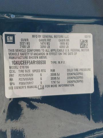 Photo 10 from auction – 2010 GMC YUKON DENA with VIN 1GKUCEEF5AR188938