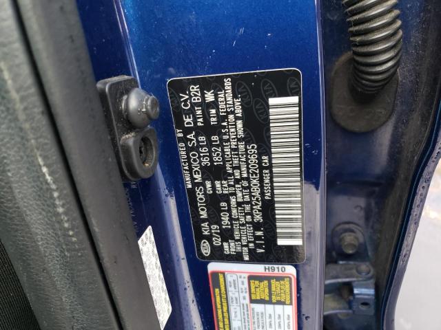 Photo 10 from auction – 2019 KIA RIO S with VIN 3KPA25AB0KE209695