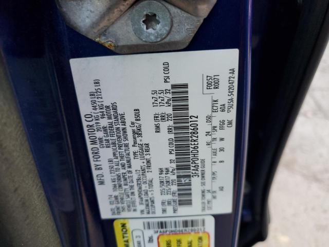 Photo 10 from auction – 2014 FORD FUSION SE with VIN 3FA6P0HD6ER286012