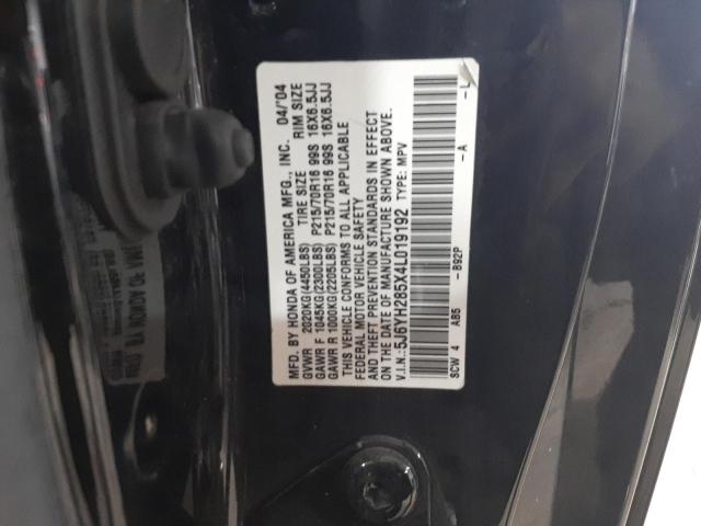Photo 10 from auction – 2004 HONDA ELEMENT EX with VIN 5J6YH285X4L019192