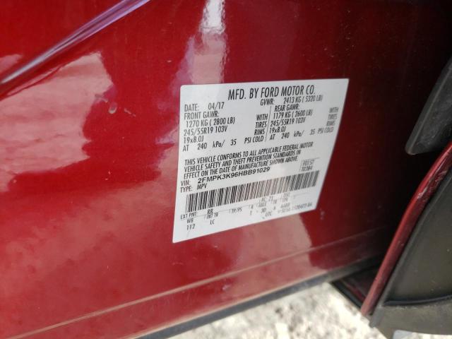 Photo 10 from auction – 2017 FORD EDGE TITAN with VIN 2FMPK3K96HBB91029