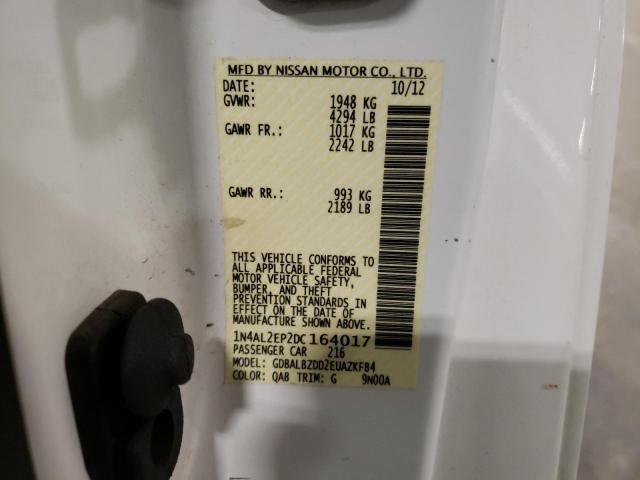 Photo 10 from auction – 2013 NISSAN ALTIMA S with VIN 1N4AL2EP2DC164017