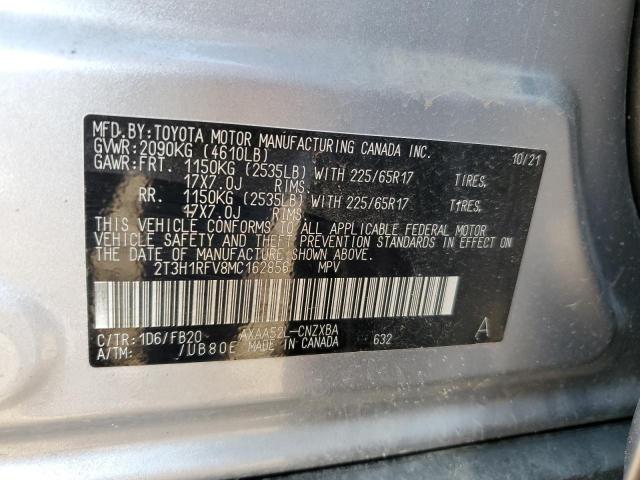 Photo 10 from auction – 2021 TOYOTA RAV4 LE with VIN 2T3H1RFV8MC162856