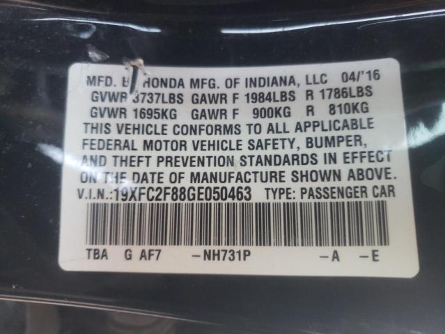 Photo 10 from auction – 2016 HONDA CIVIC EX with VIN 19XFC2F88GE050463