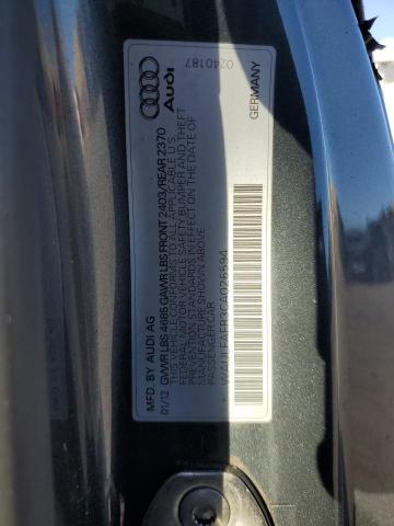 Photo 10 from auction – 2012 AUDI A5 PREMIUM with VIN WAULFAFR3CA026594
