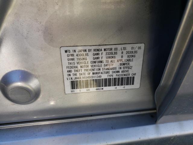 Photo 10 from auction – 2005 ACURA TSX with VIN JH4CL96845C011349