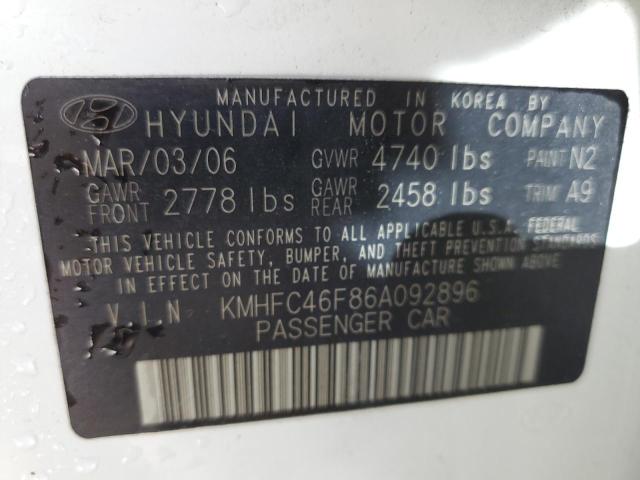 Photo 10 from auction – 2006 HYUNDAI AZERA SE with VIN KMHFC46F86A092896
