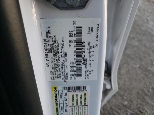 Photo 10 from auction – 2020 FORD FUSION SEL with VIN 3FA6P0CD7LR153070