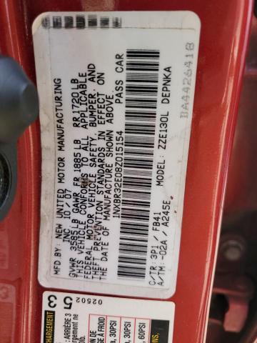Photo 10 from auction – 2008 TOYOTA COROLLA CE with VIN 1NXBR32E08Z015154