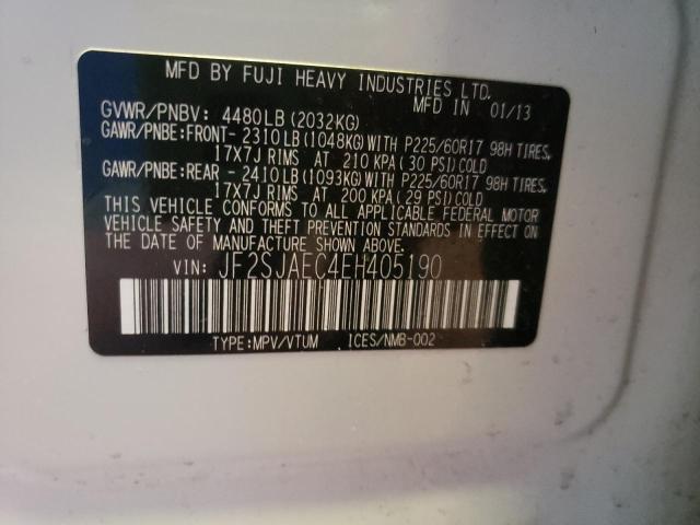 Photo 10 from auction – 2014 SUBARU FORESTER 2 with VIN JF2SJAEC4EH405190