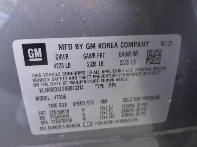 Photo 10 from auction – 2022 BUICK ENCORE GX with VIN KL4MMDSL9NB073314