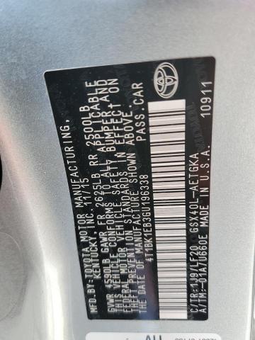 Photo 10 from auction – 2016 TOYOTA AVALON XLE with VIN 4T1BK1EB3GU196338