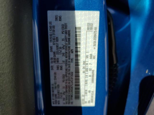 Photo 10 from auction – 2020 FORD ESCAPE SE with VIN 1FMCU0G67LUC31322