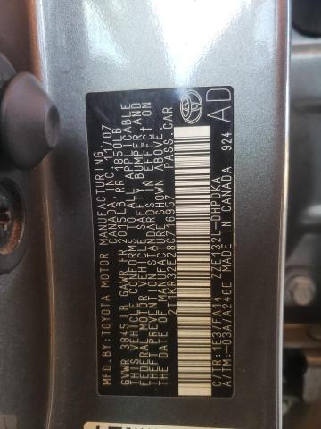 Photo 10 from auction – 2008 TOYOTA COROLLA MA with VIN 2T1KR32E28C716957