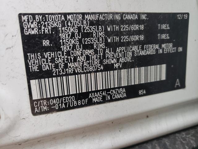Photo 10 from auction – 2020 TOYOTA RAV4 ADVEN with VIN 2T3J1RFV6LC080754