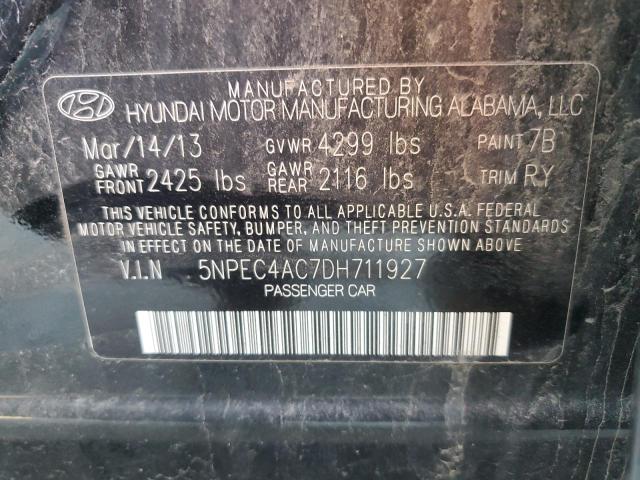 Photo 10 from auction – 2013 HYUNDAI SONATA SE with VIN 5NPEC4AC7DH711927