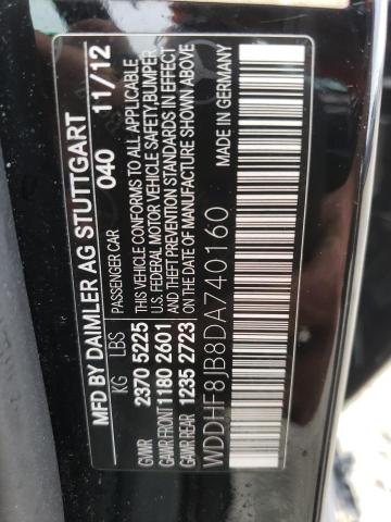 Photo 10 from auction – 2013 MERCEDES-BENZ E 350 4MAT with VIN WDDHF8JB8DA740160