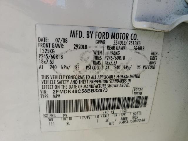 Photo 10 from auction – 2008 FORD EDGE SEL with VIN 2FMDK48C58BB32873